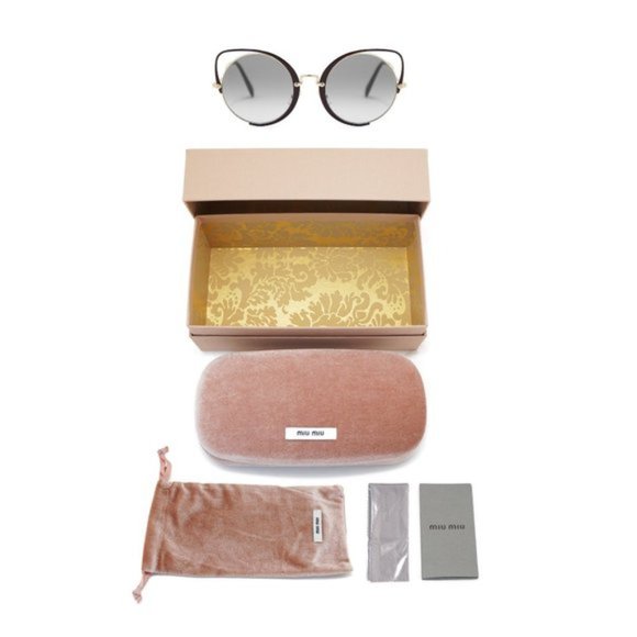 Miu Miu Grey Round Sunglasses - Picture 5 of 5